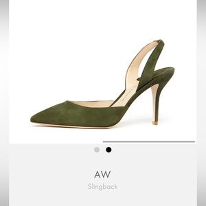 Paul Andrew green sling back heels